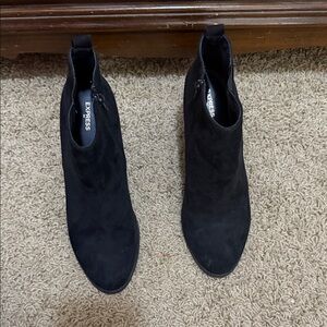 Express women’s Dark Suede Ankle Boots